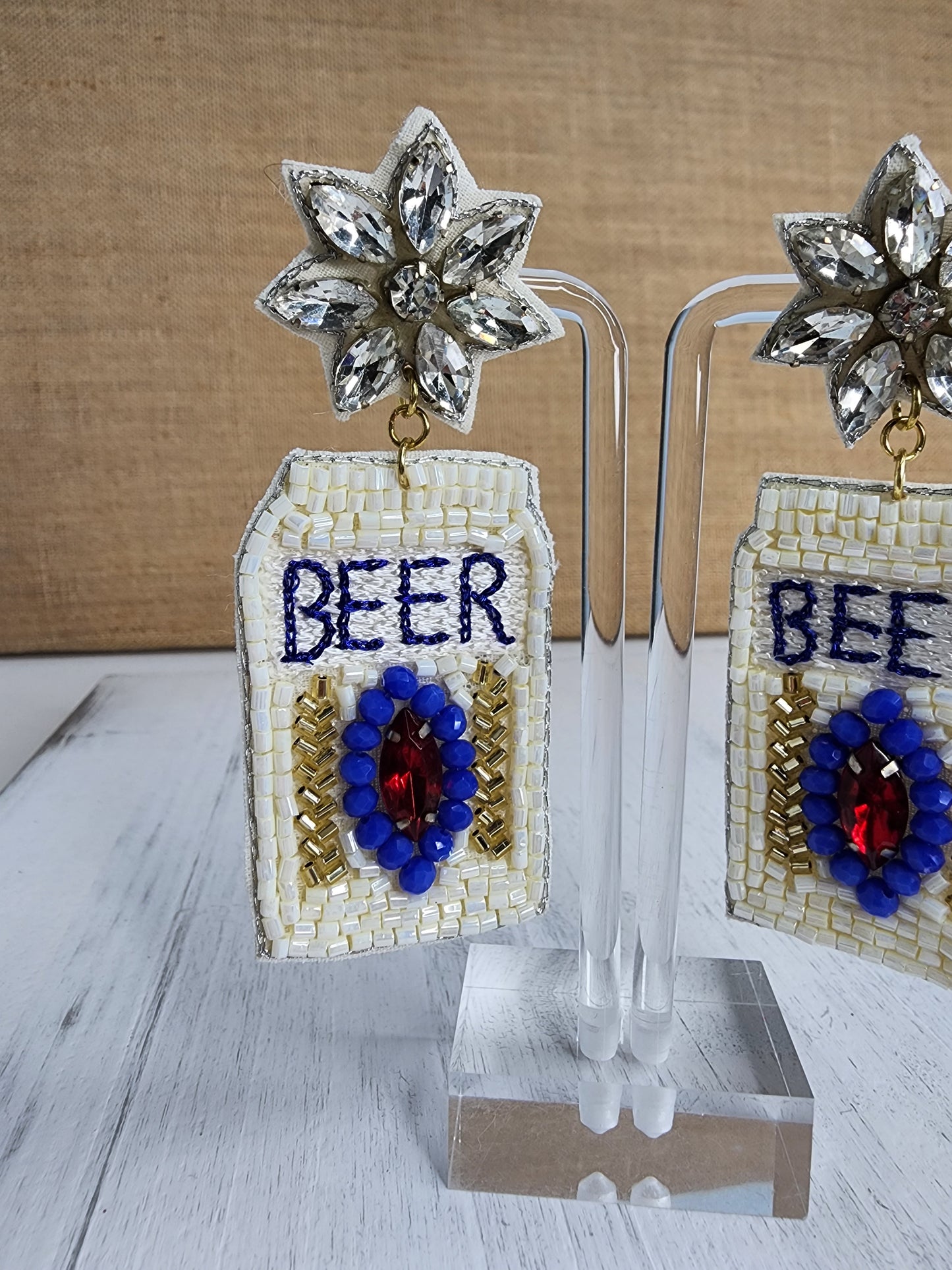 Beer Babe Beaded Earrings