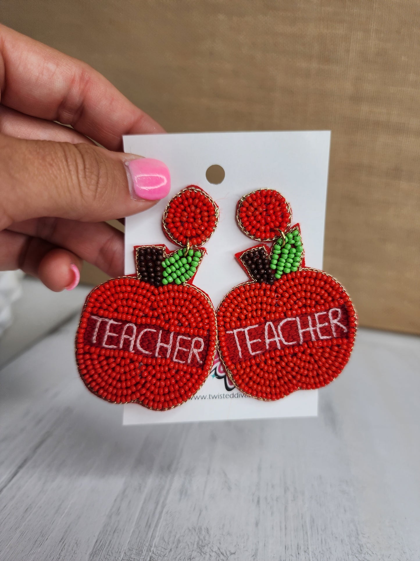 Apple Teacher Earrings