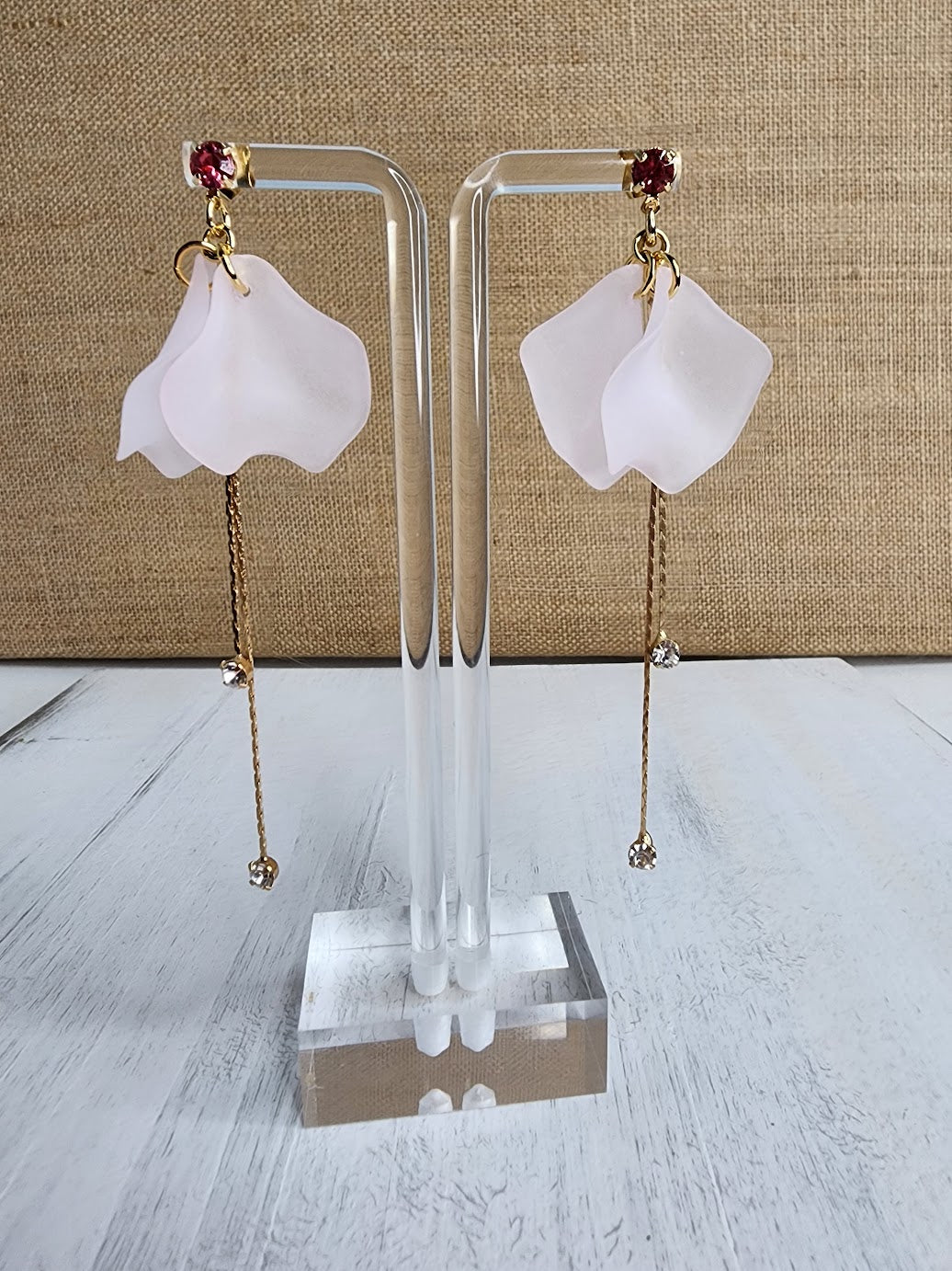 Petals & Snake Chain Drop Earrings