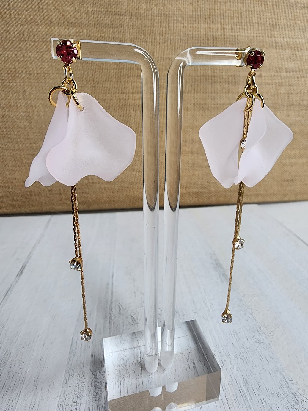Petals & Snake Chain Drop Earrings