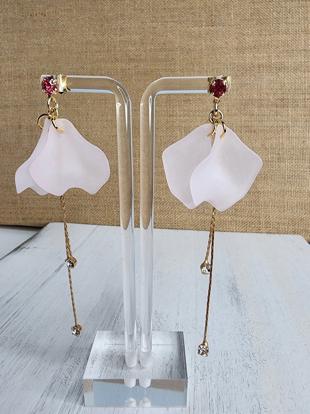 Petals & Snake Chain Drop Earrings