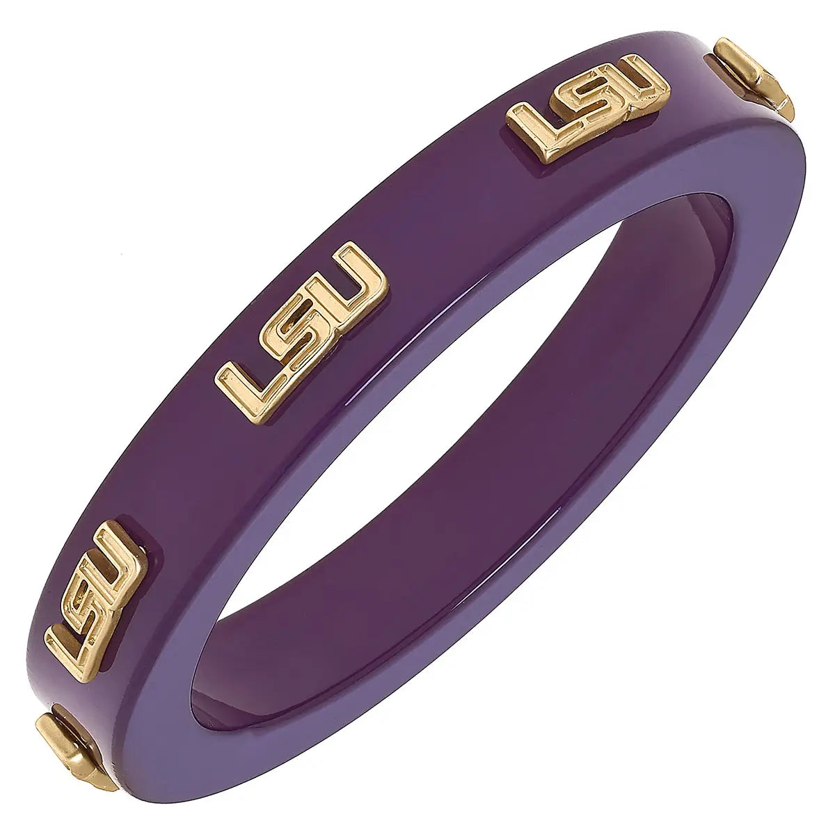 LSU Tigers Resin Logo Bangle in Purple