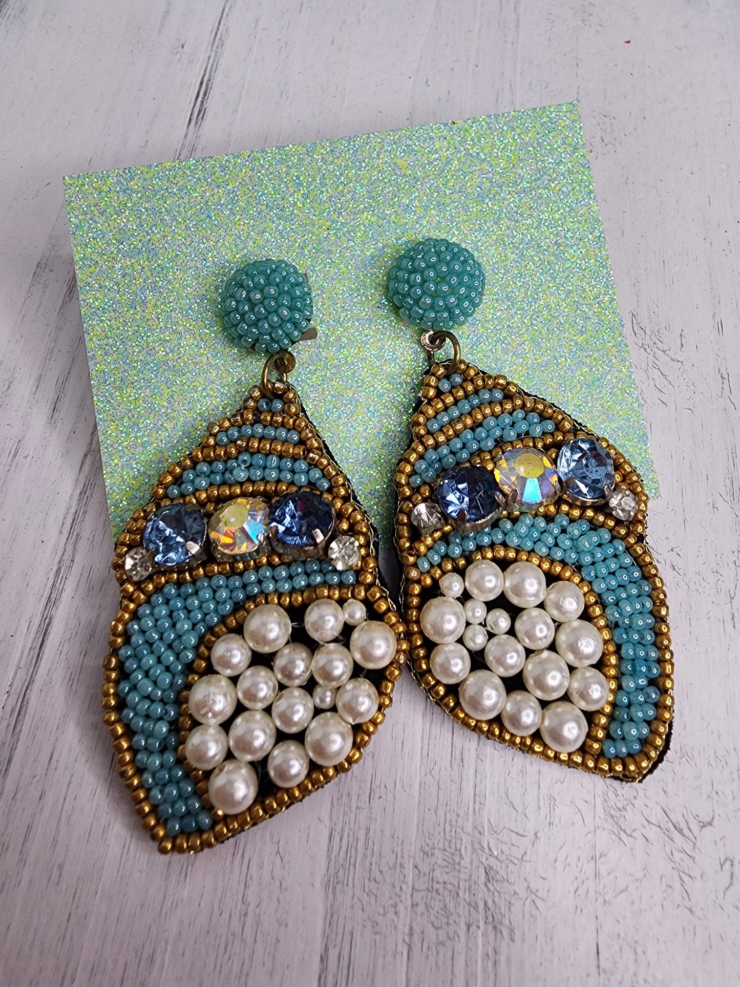 Conch Shell Beaded Earrings