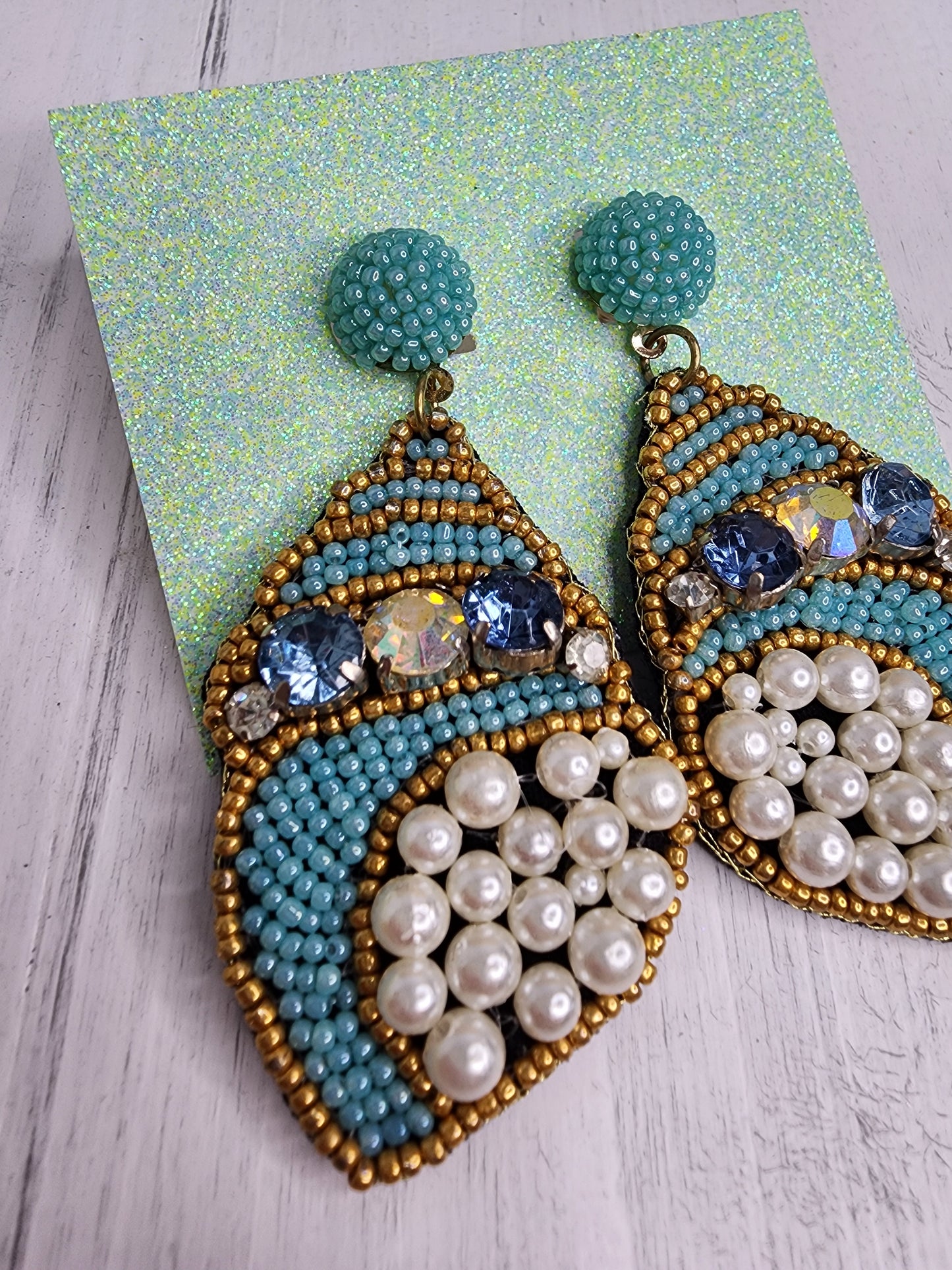 Conch Shell Beaded Earrings