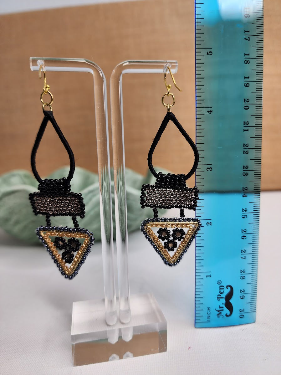 Too Hip to be a Square Earrings • Black