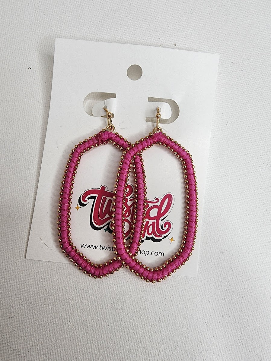 Playing it Safe but Still a Good Time Earrings • Pink