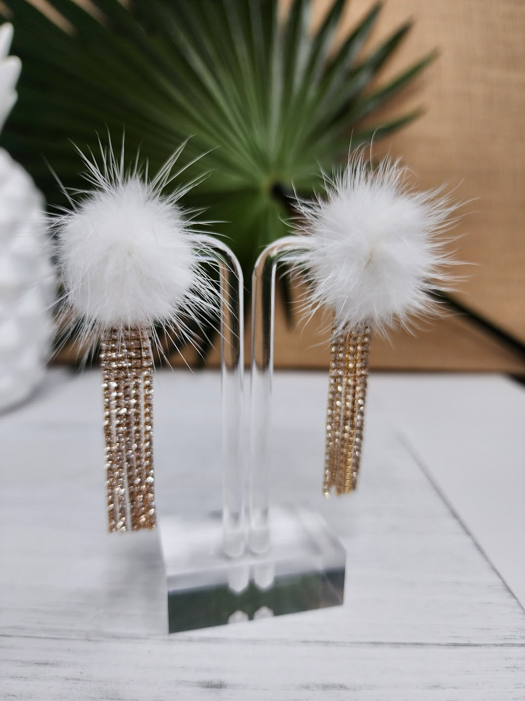 Cheer You On Earrings • White