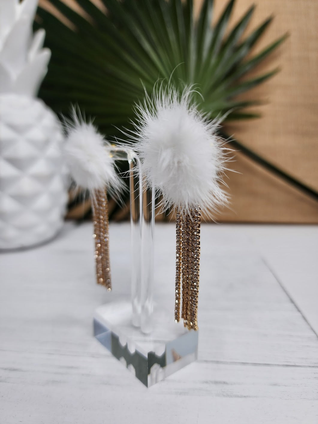 Cheer You On Earrings • White