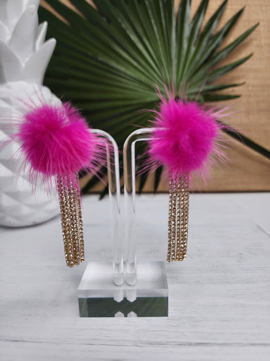 Cheer You On Earrings • Pink
