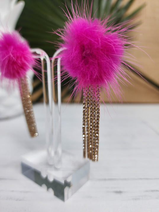Cheer You On Earrings • Pink