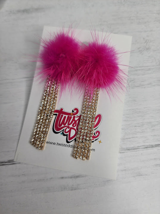 Cheer You On Earrings • Pink