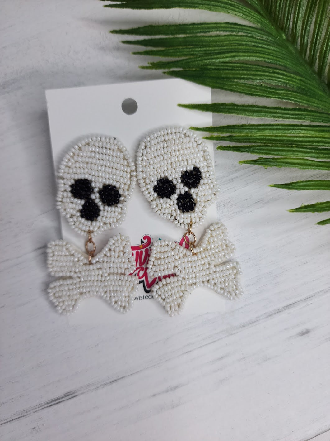 Jolly Roger Beaded Earrings