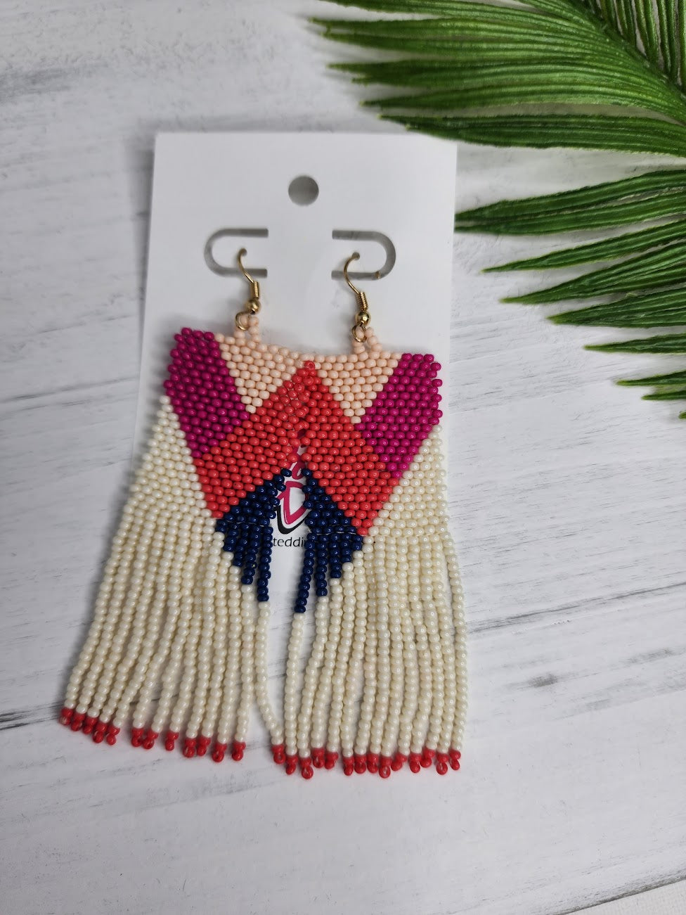 Colorful Square Fringe Earrings