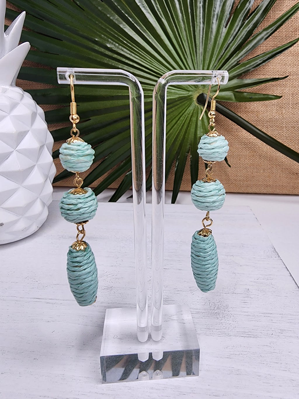 Good Vibes Earrings in Mint