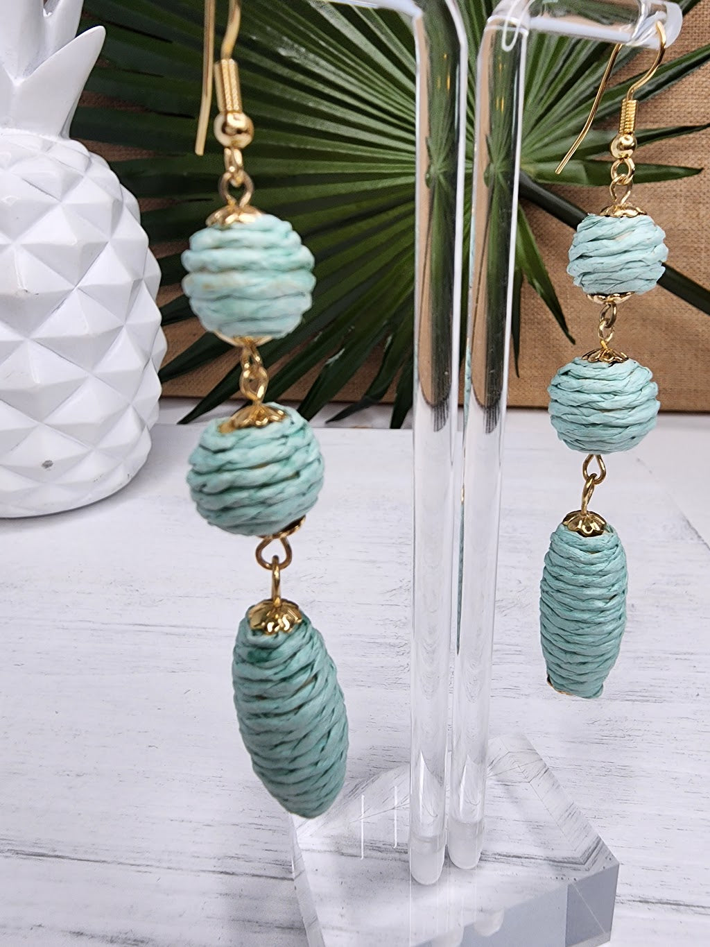 Good Vibes Earrings in Mint