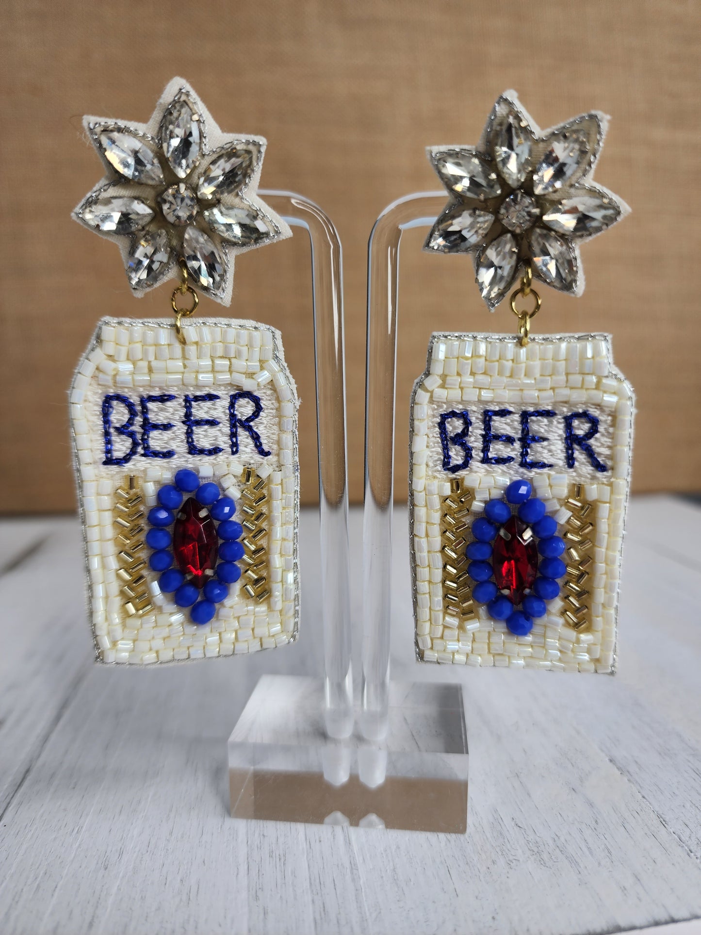 Beer Babe Beaded Earrings