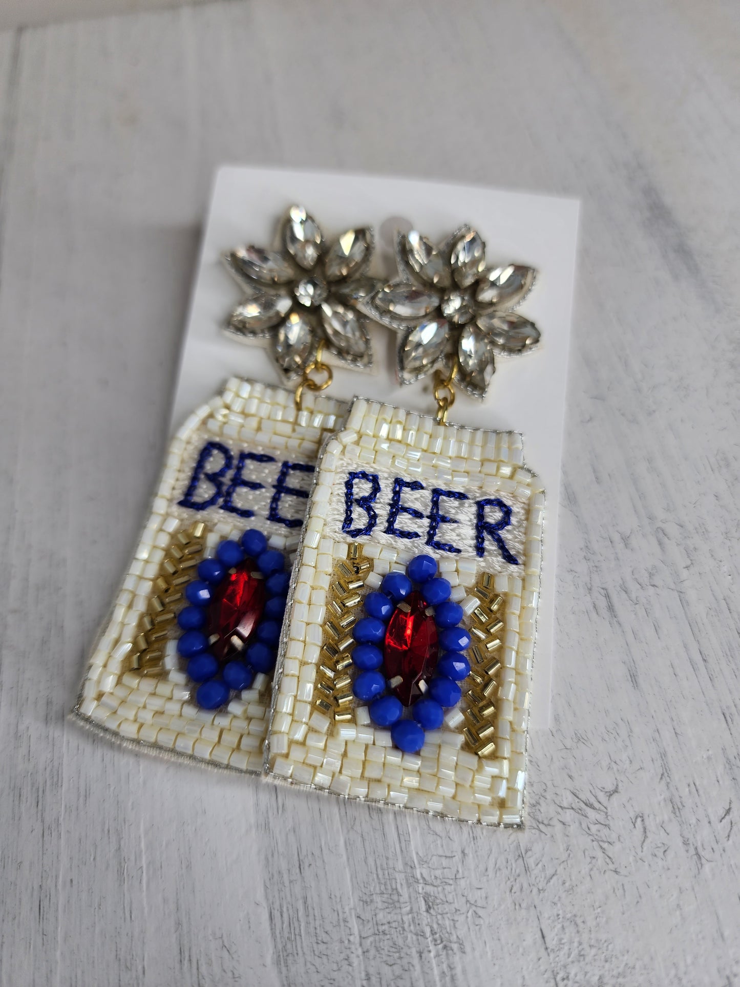 Beer Babe Beaded Earrings