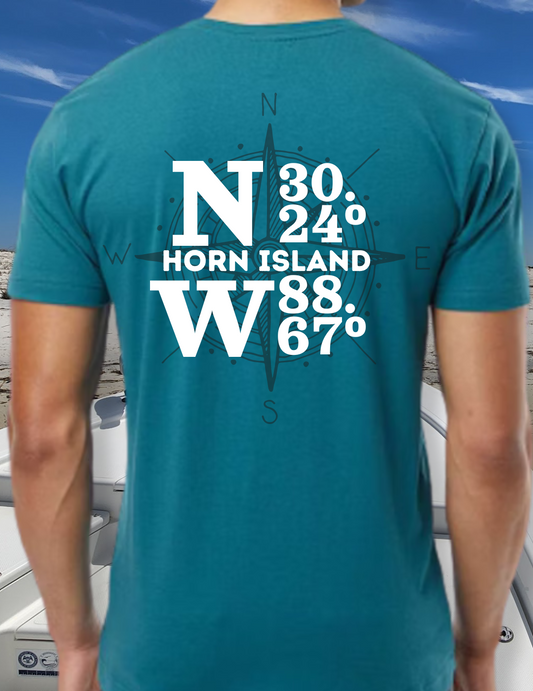 Unisex Blue HORN ISLAND Coordinates T-Shirt {pre-order}