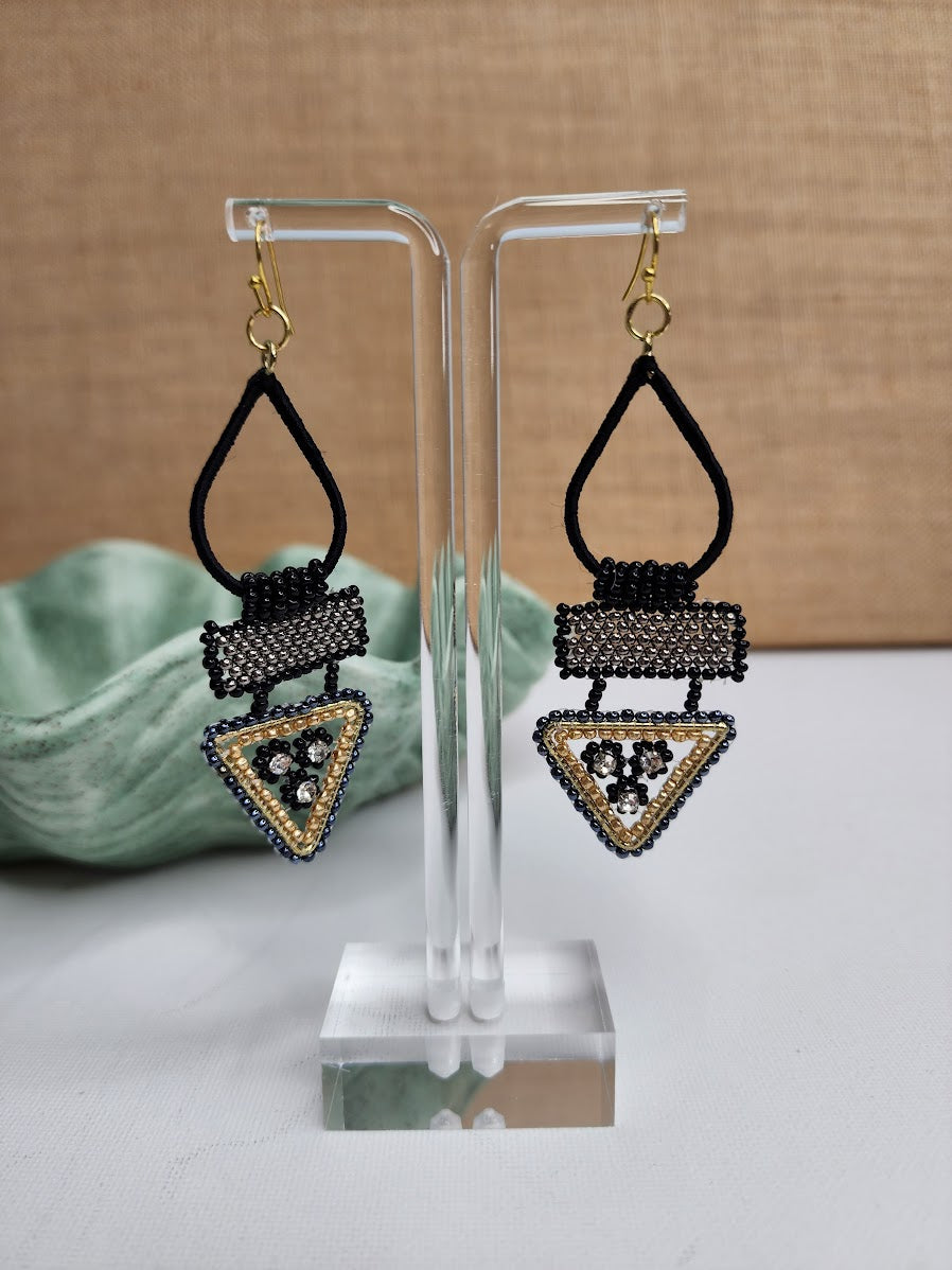 Too Hip to be a Square Earrings • Black