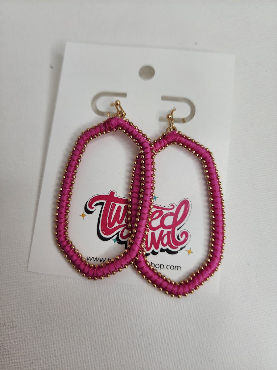 Playing it Safe but Still a Good Time Earrings • Pink